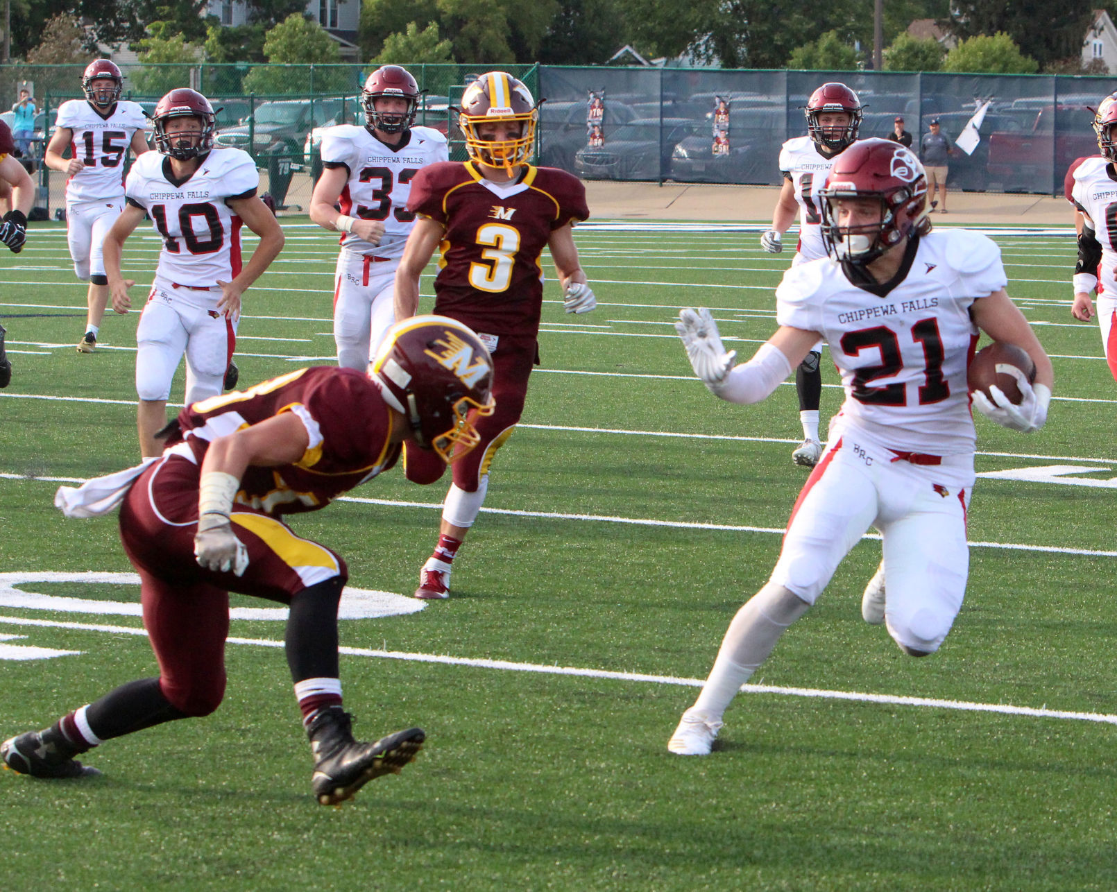 Chi-Hi football at Menomonie 8-31-18